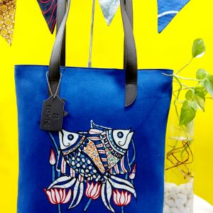 Batik Tote Bag with Fish Details