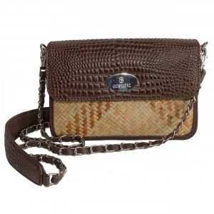 ShitalPati Sling Bag with Detachable Handle - Dark Brown