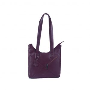 Small Leather HandBag with Double Strap Handles