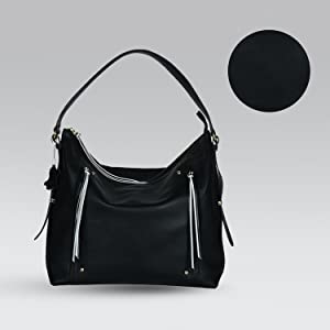 Cosmos Leather Hobo Bag with Adjustable Handle - Ecstatic Bags