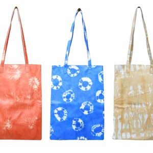 Tie Dye Leather Catch All Tote