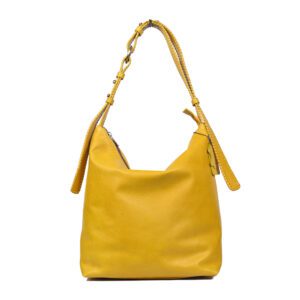 Women's Hobo Shoulder Bag - Yellow